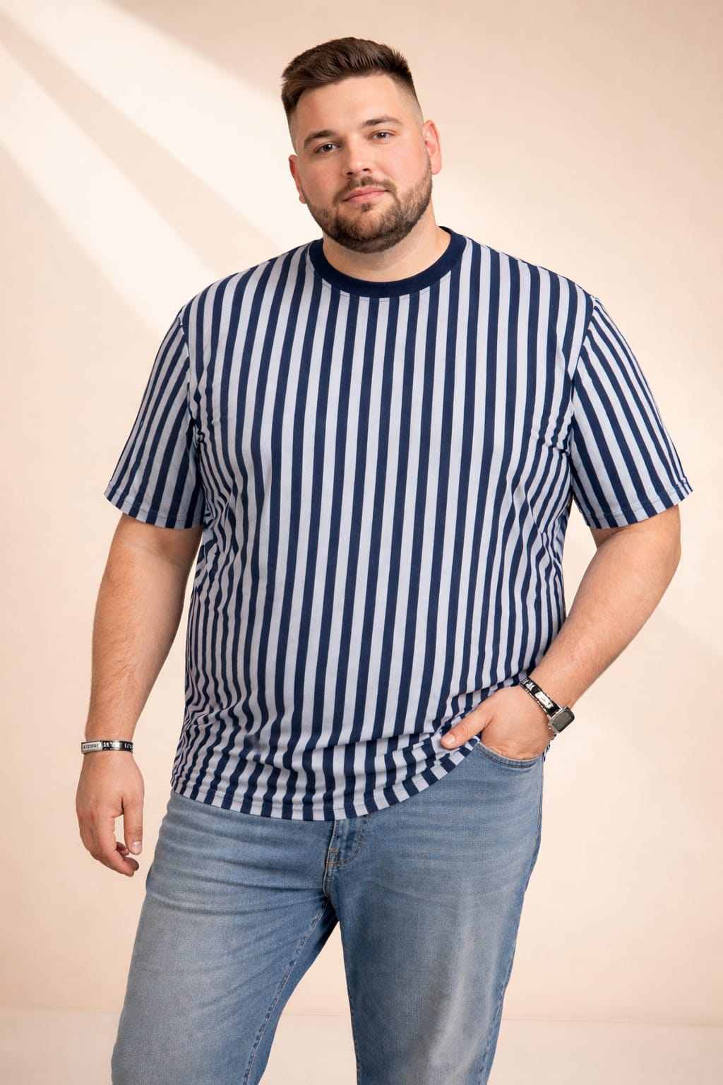Austivo Men Round Neck Multicolor T-Shirt