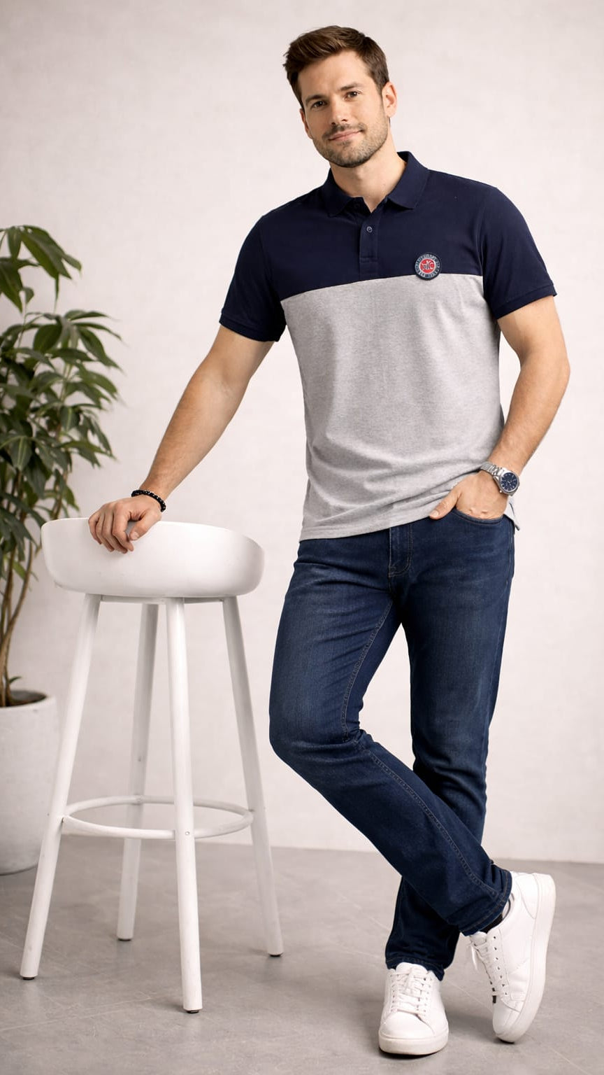 Austin Wood Solid Polo T-shirt
