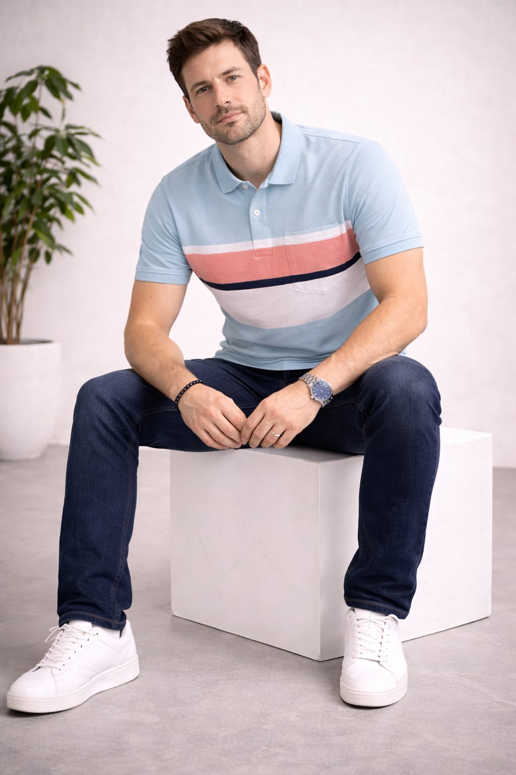 Austin Wood Pocket Polo T-shirt