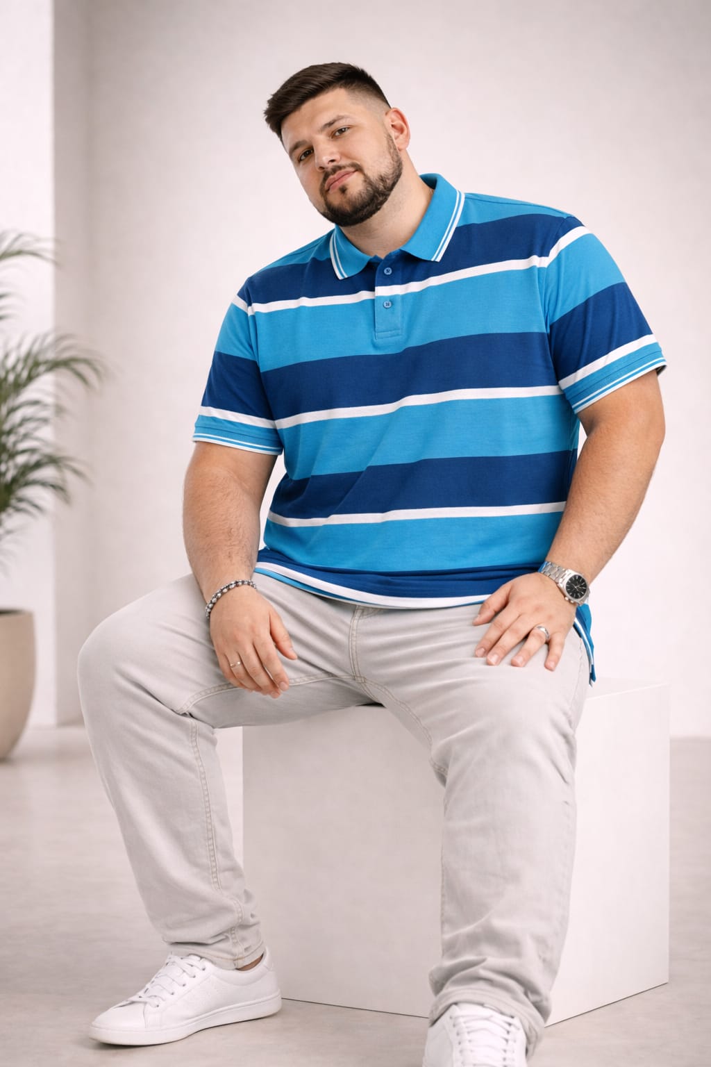 Austivo Men's  Polo Neck T-shirt