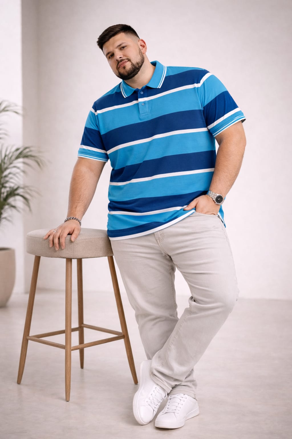 Austivo Men's  Polo Neck T-shirt