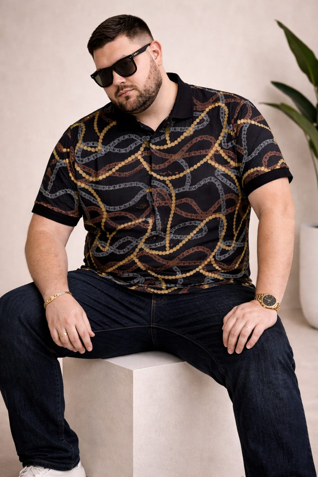 Austivo Men's  Polo Neck T-shirt