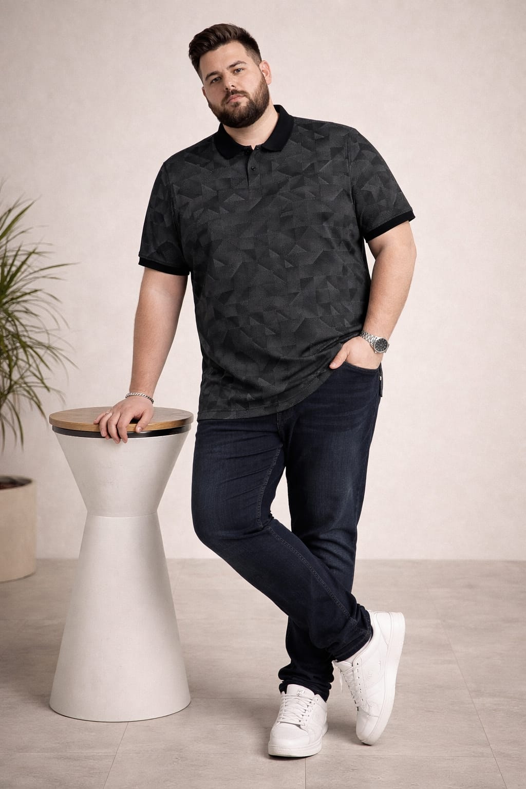 Austivo Men's  Polo Neck T-shirt