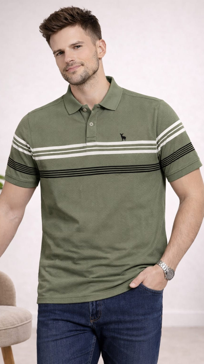 Austin Wood Solid Polo T-shirt