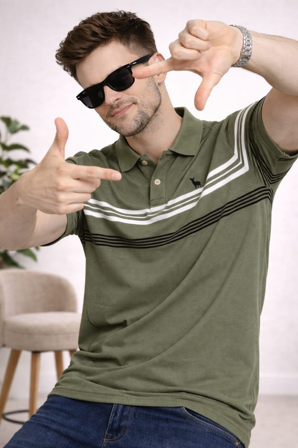 Austin Wood Solid Polo T-shirt