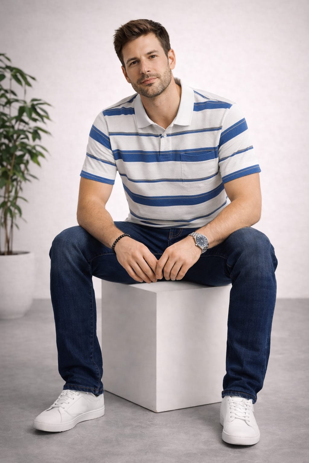 Austin Wood Pocket Polo T-shirt