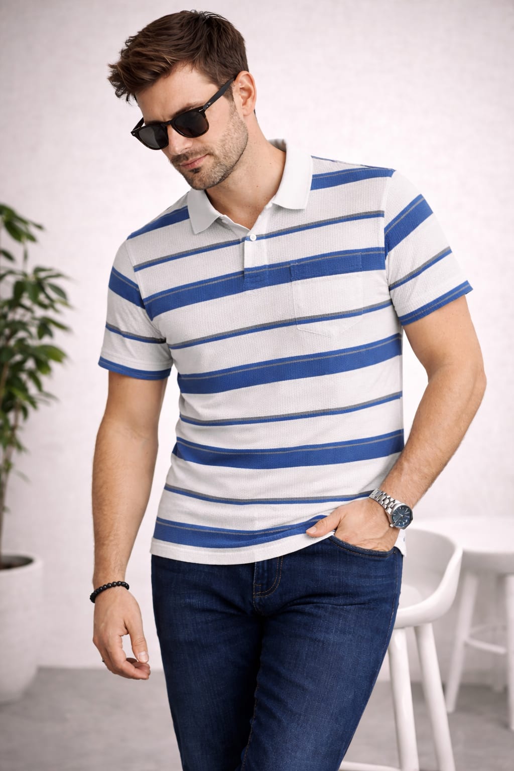 Austin Wood Pocket Polo T-shirt