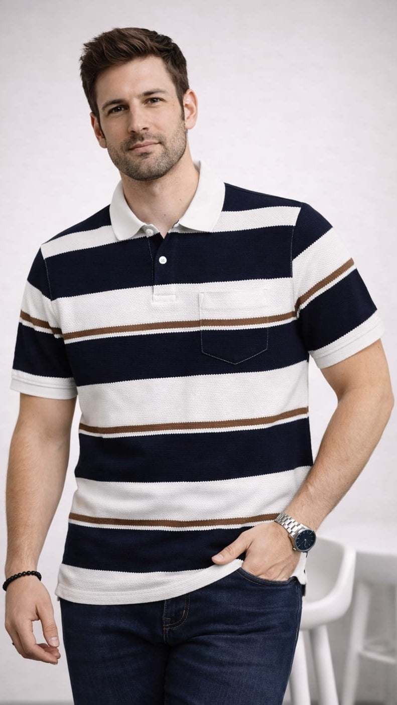 Austin Wood Pocket Polo T-shirt