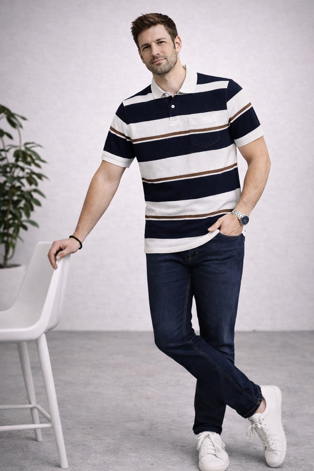 Austin Wood Pocket Polo T-shirt