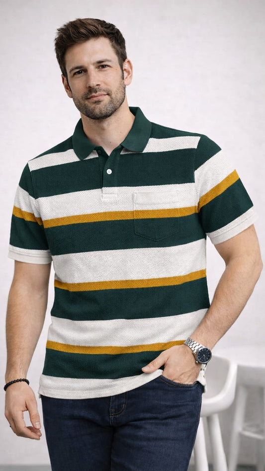 Austin Wood Pocket Polo T-shirt
