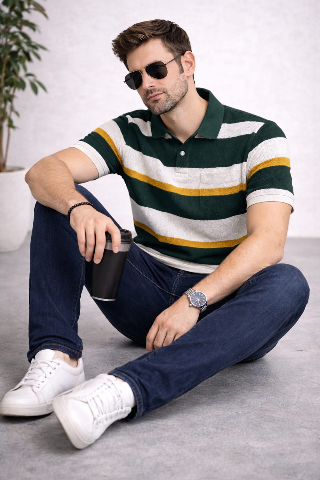 Austin Wood Pocket Polo T-shirt
