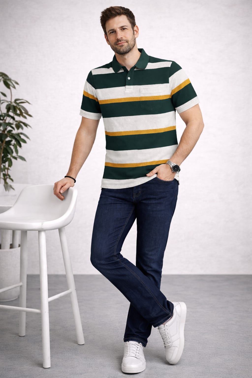 Austin Wood Pocket Polo T-shirt