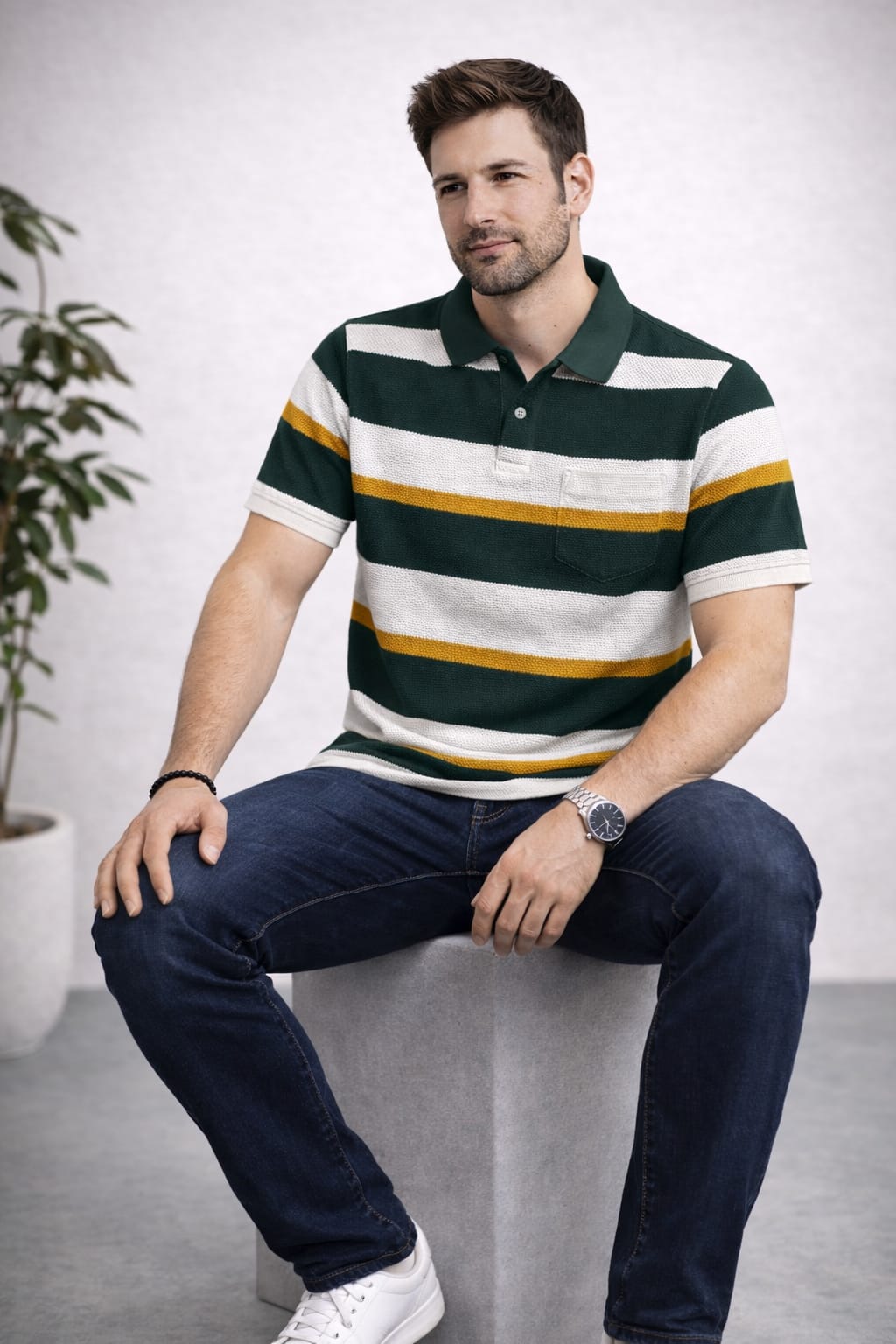 Austin Wood Pocket Polo T-shirt