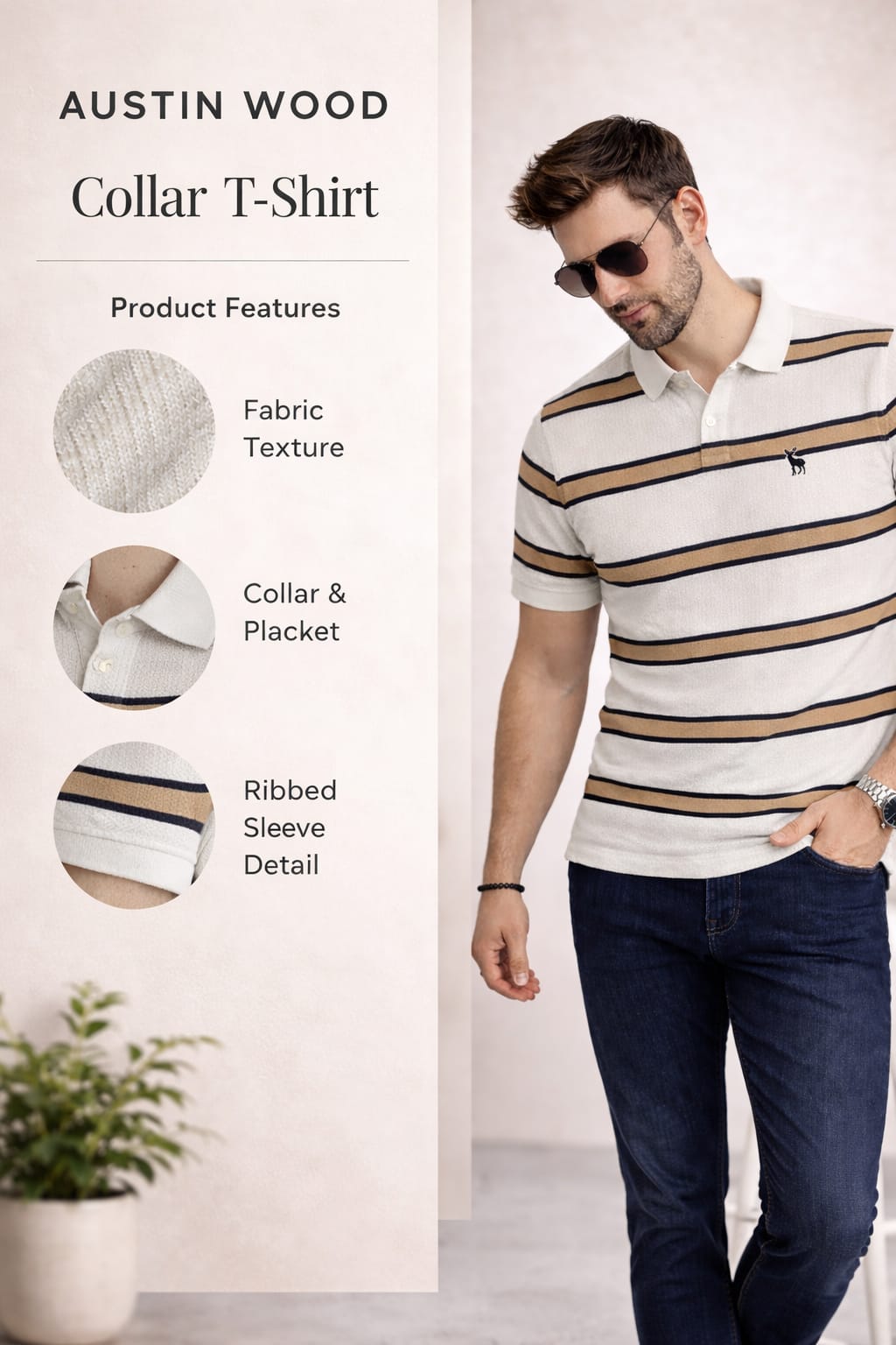 Austin Wood Polo T-shirt