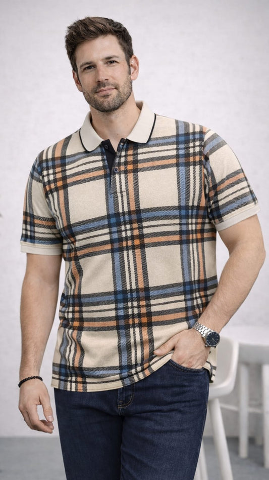 Austin Wood Printed Polo T-shirt