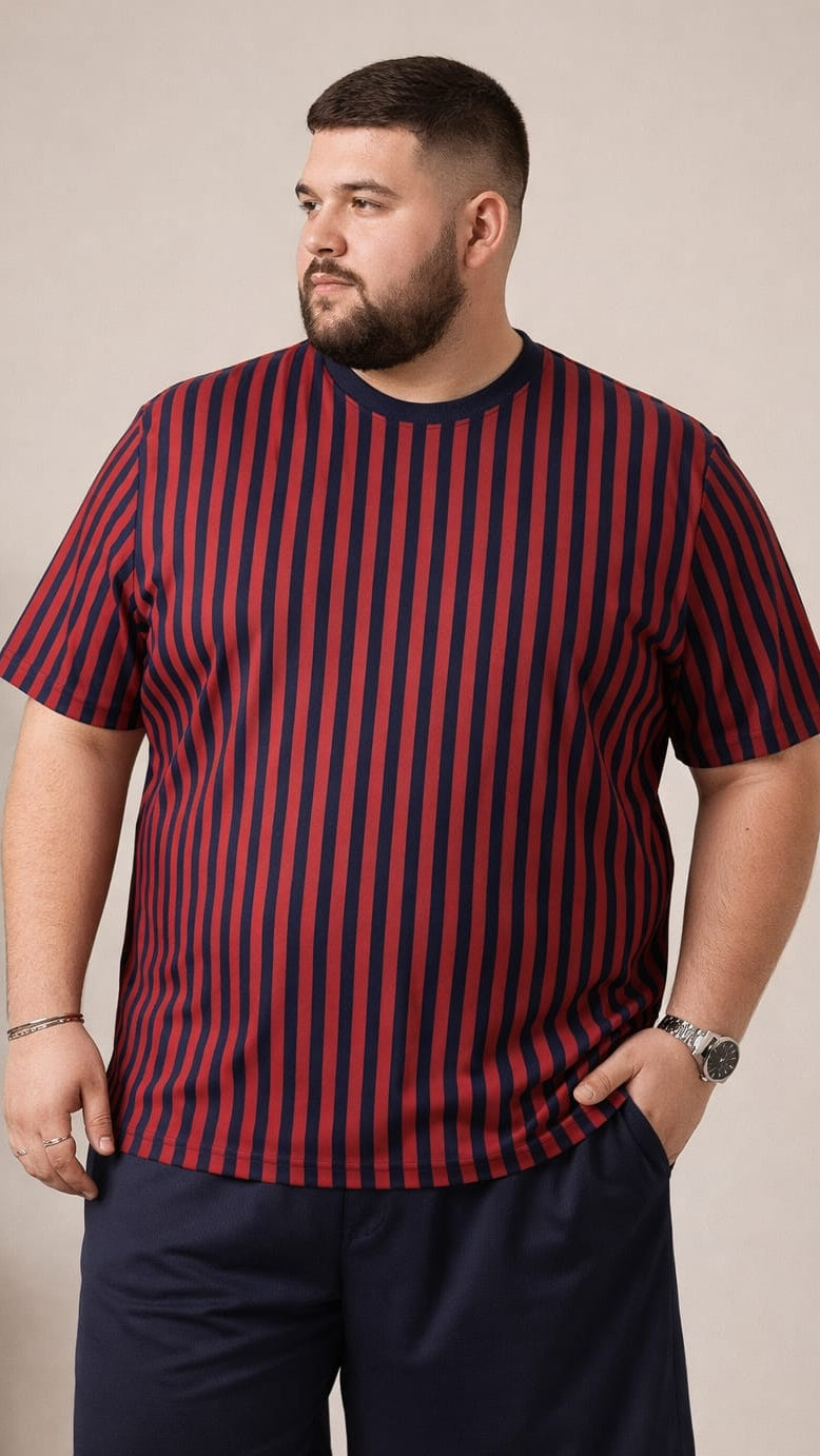 Austivo Men Round Neck Multicolor T-Shirt