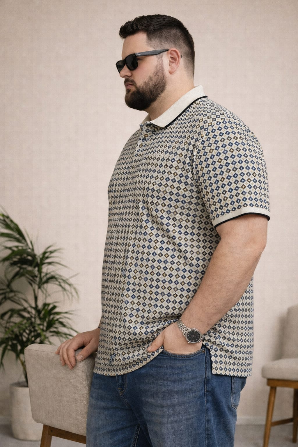 Austivo Men's  Polo Neck T-shirt