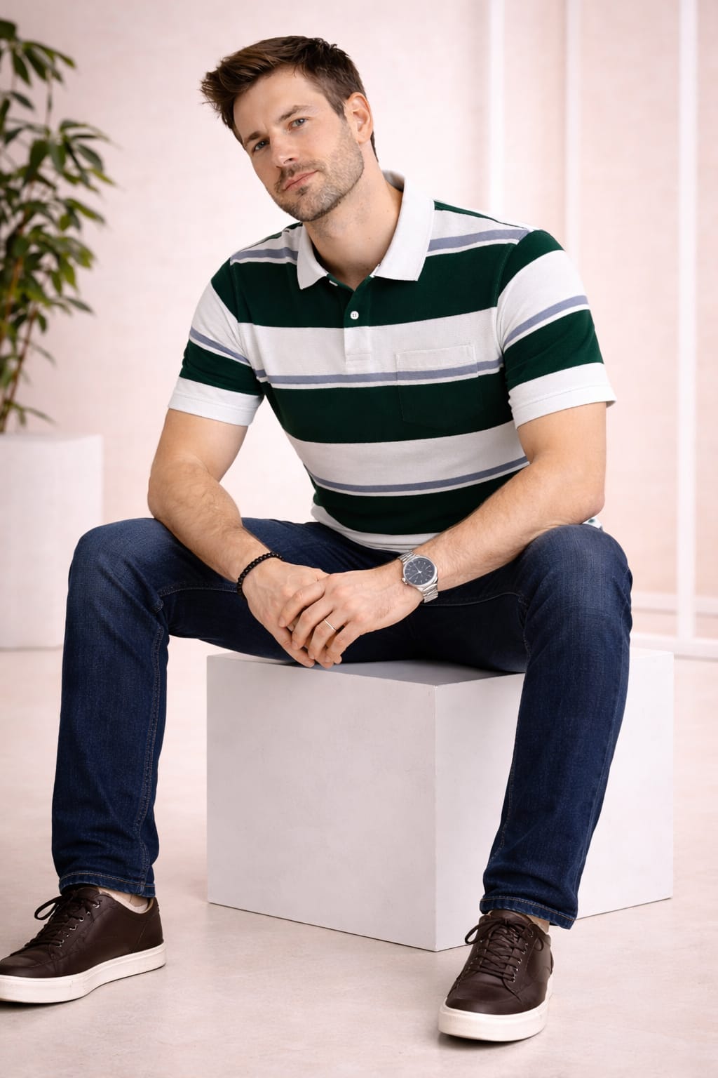 Austin Wood Pocket Polo T-shirt