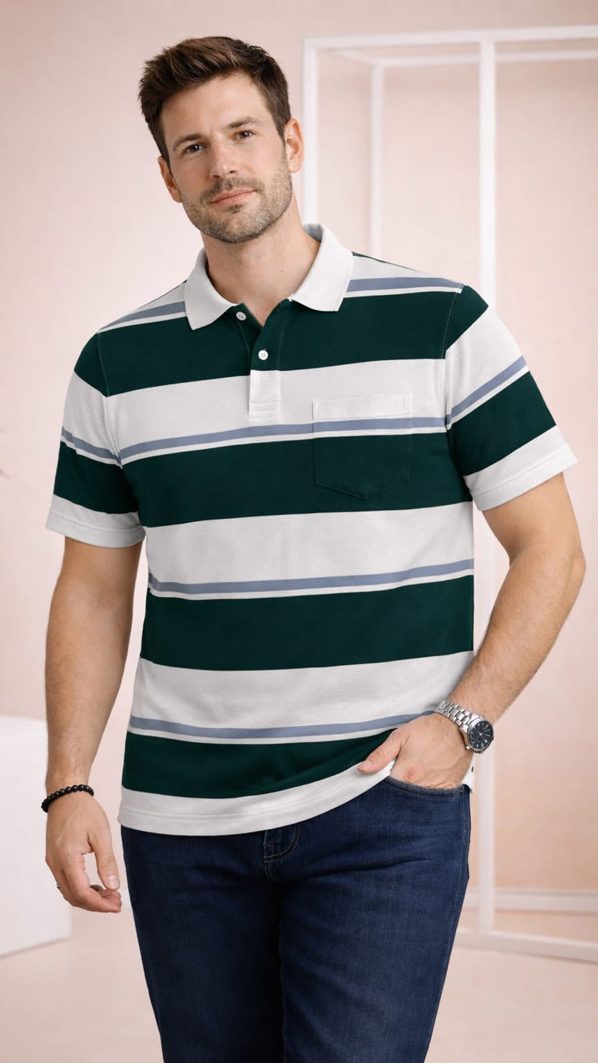 Austin Wood Pocket Polo T-shirt