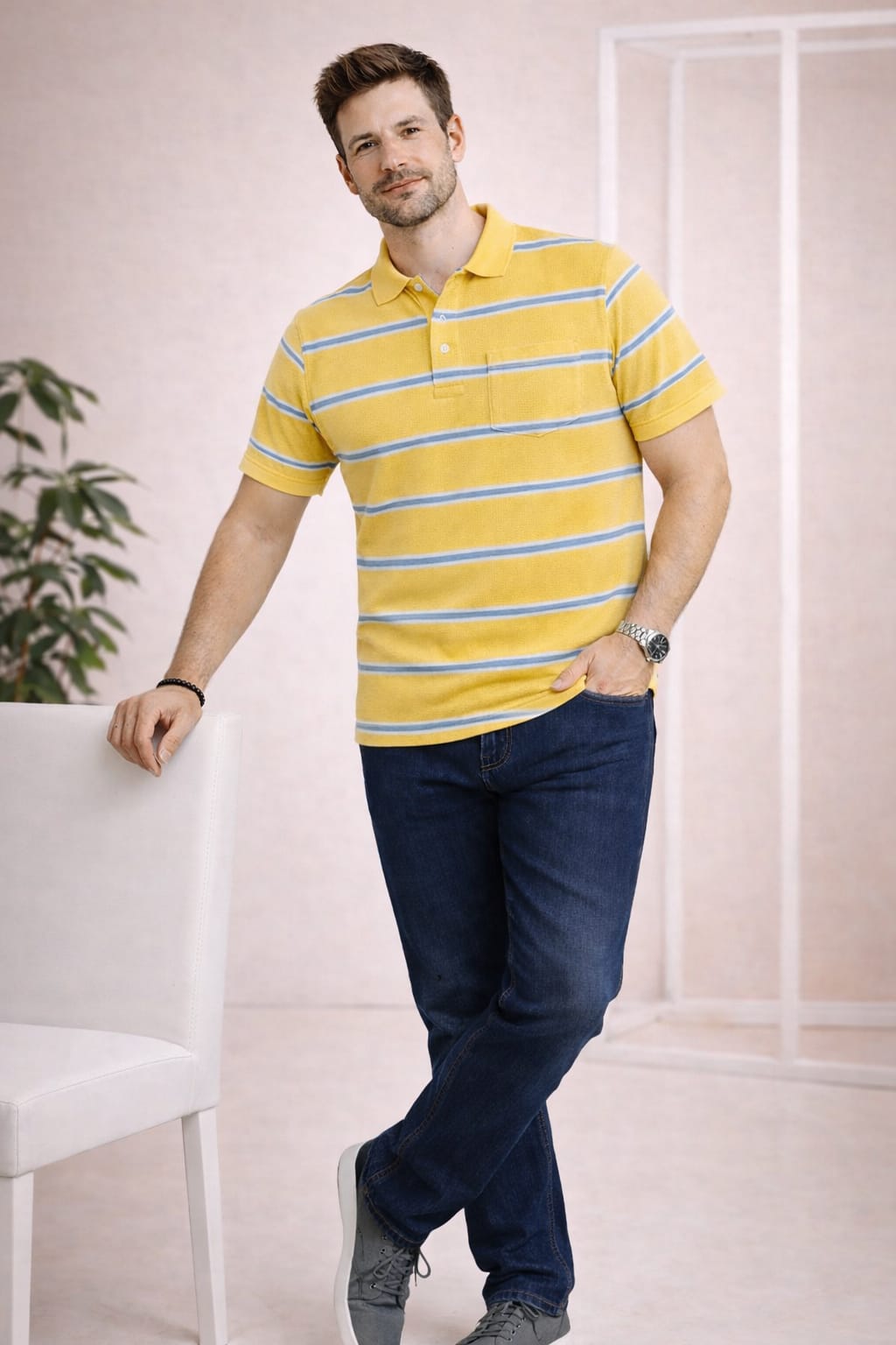 Austin Wood Pocket Polo T-shirt