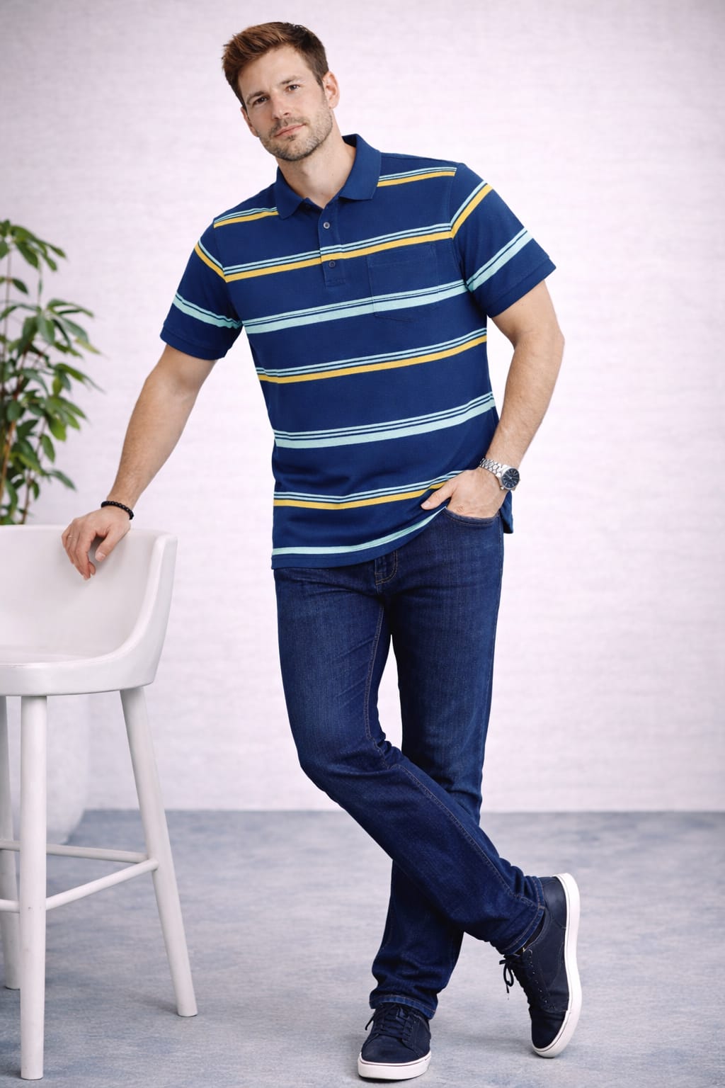Austin Wood Pocket Polo T-shirt