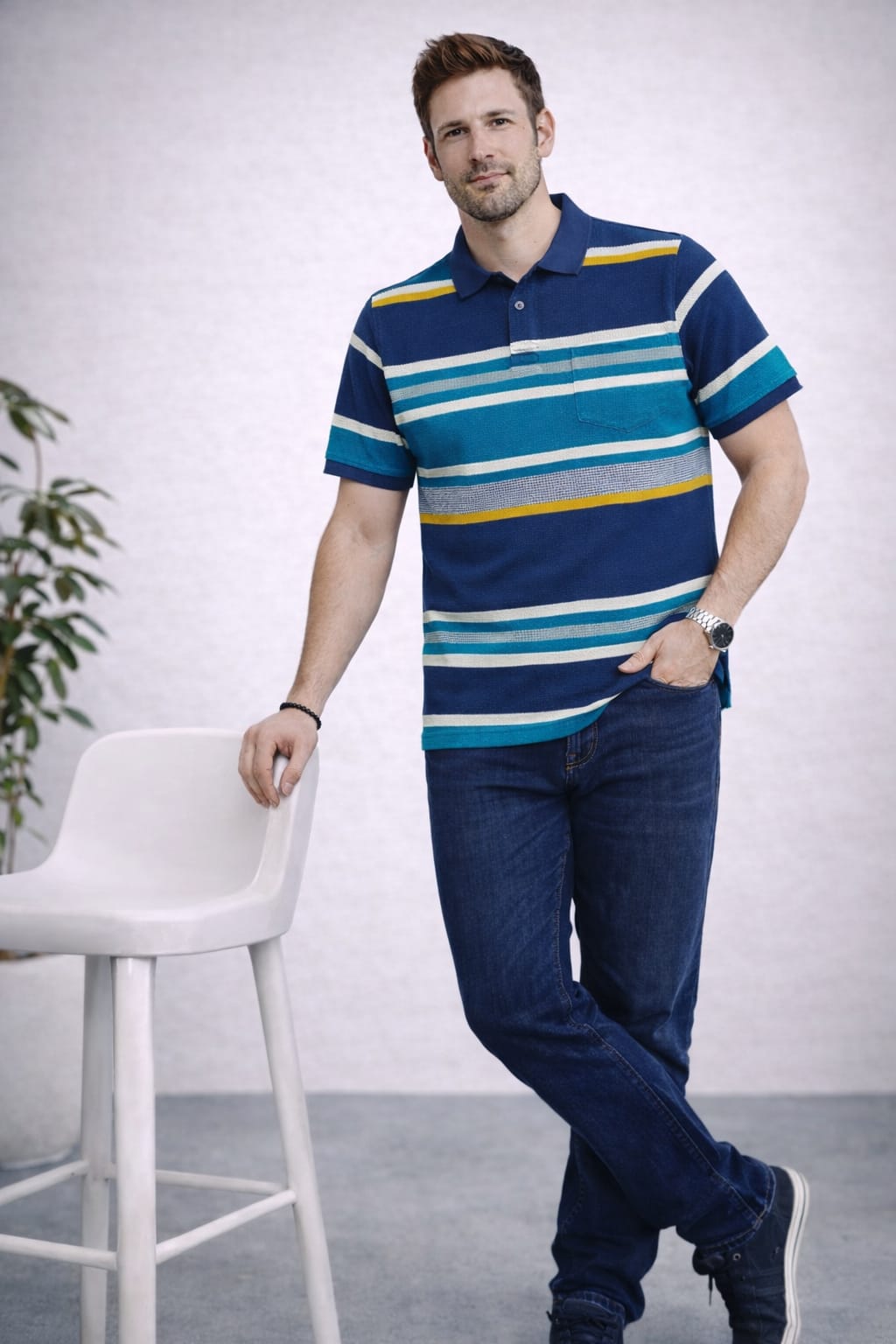 Austin Wood Pocket Polo T-shirt