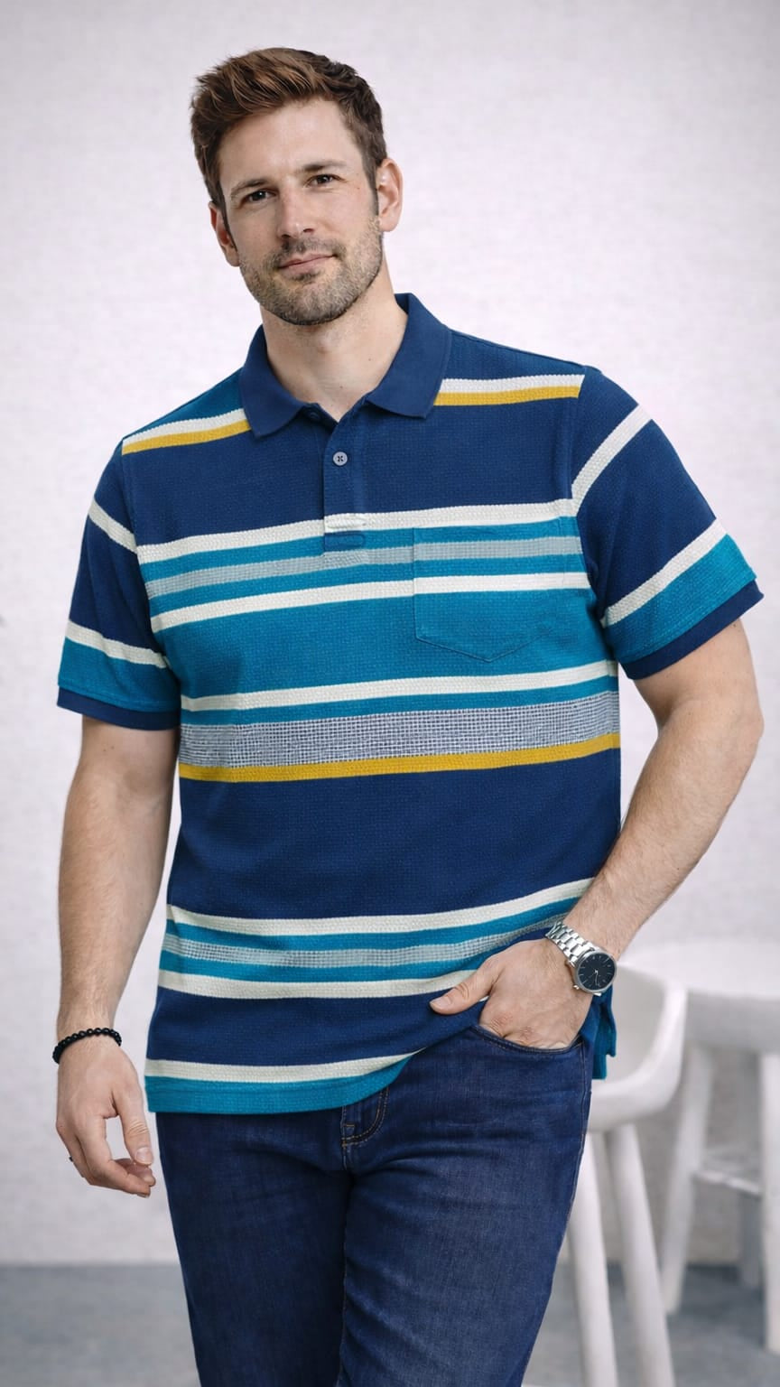 Austin Wood Pocket Polo T-shirt