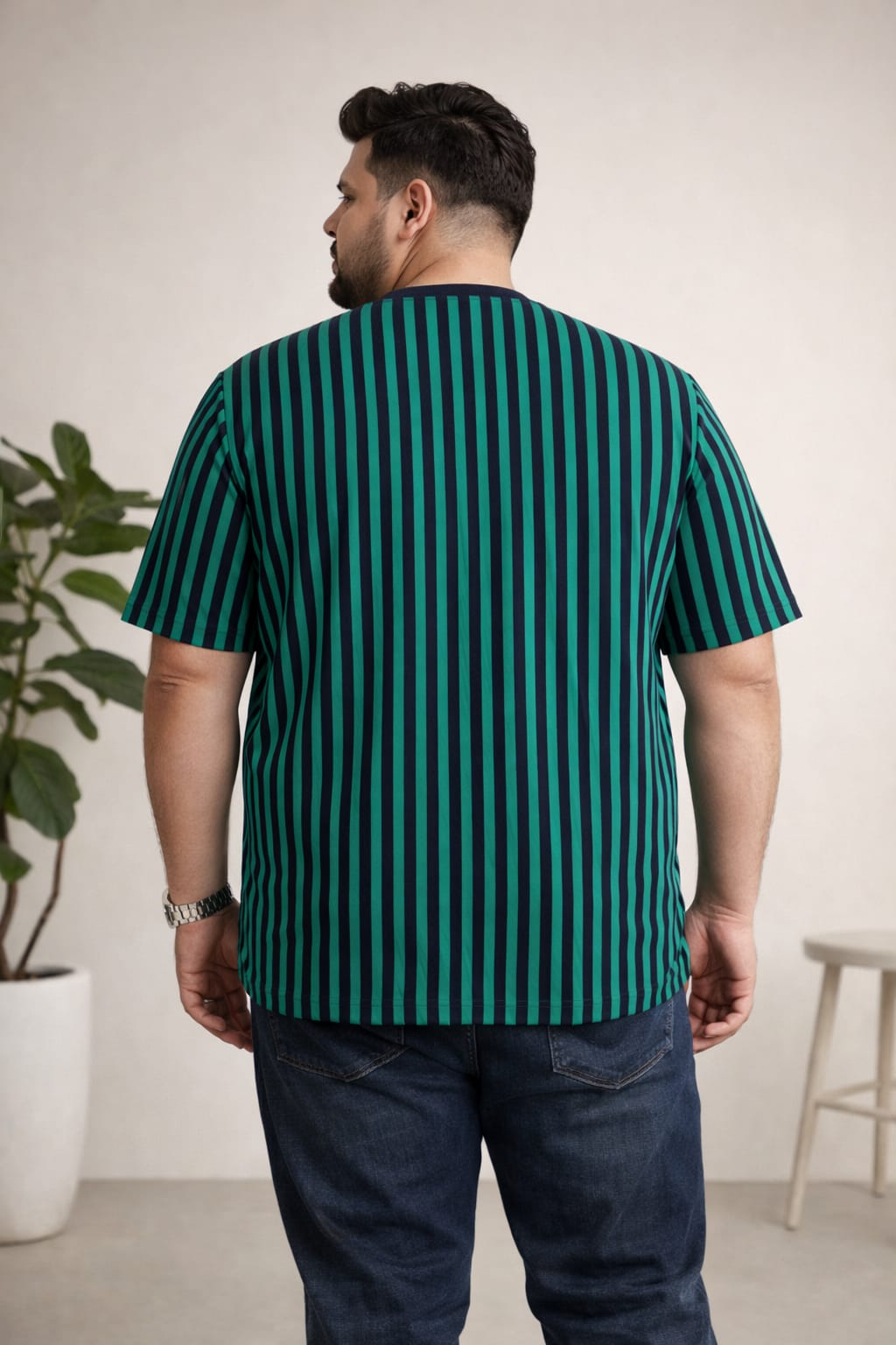 Austivo Men Round Neck Multicolor T-Shirt