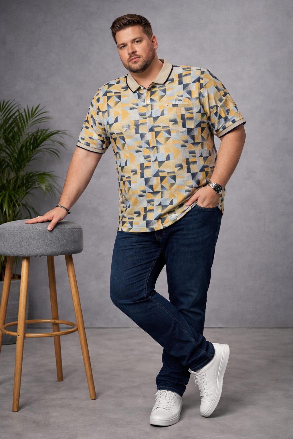 Austivo Men's  Polo Neck T-shirt