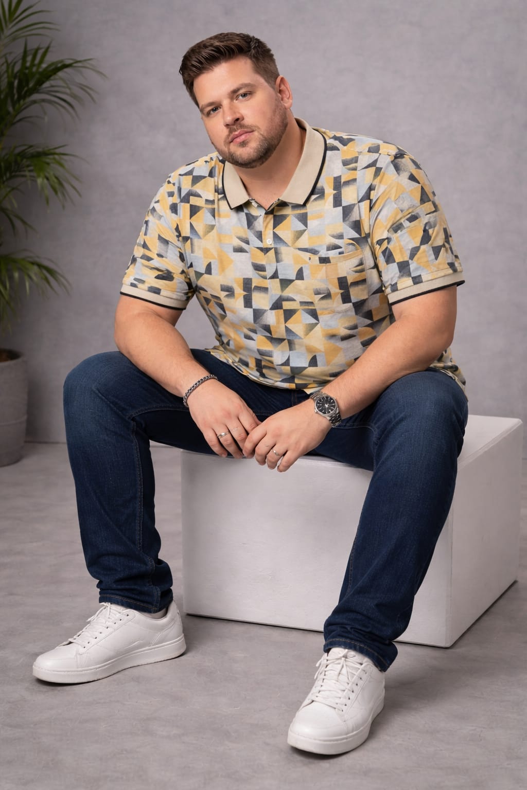 Austivo Men's  Polo Neck T-shirt