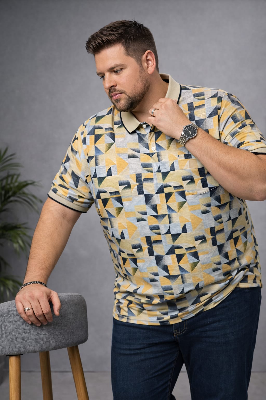 Austivo Men's  Polo Neck T-shirt