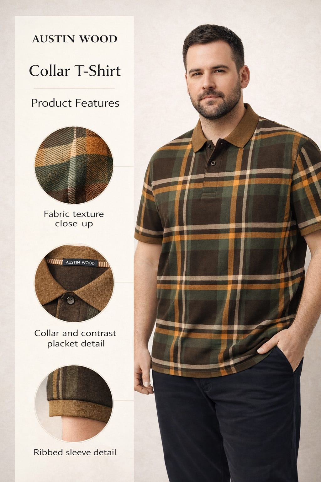 Austin Wood Polo T-shirt