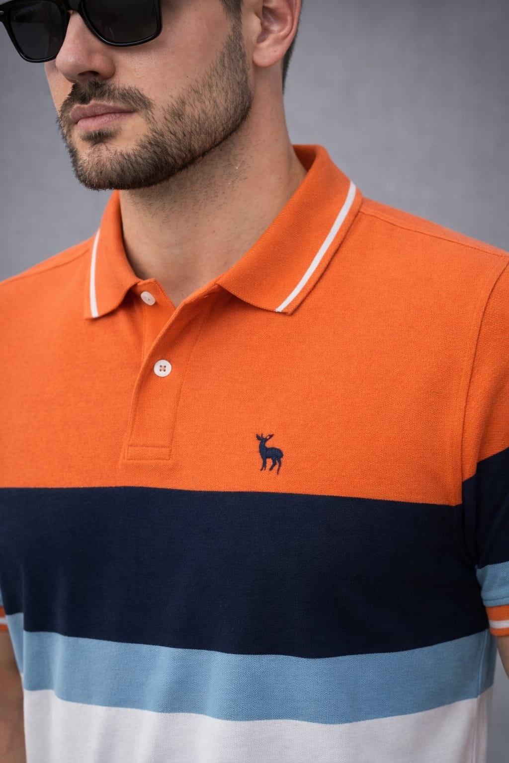 Austin Wood Striper Polo T-shirt