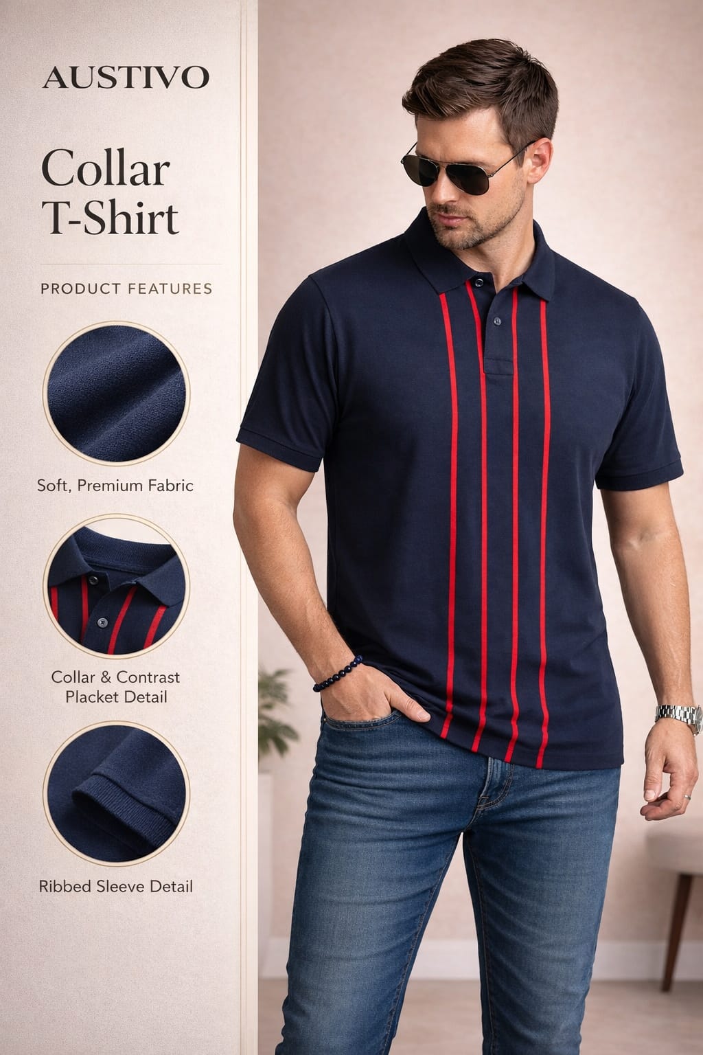 Austin Wood Polo T-shirt