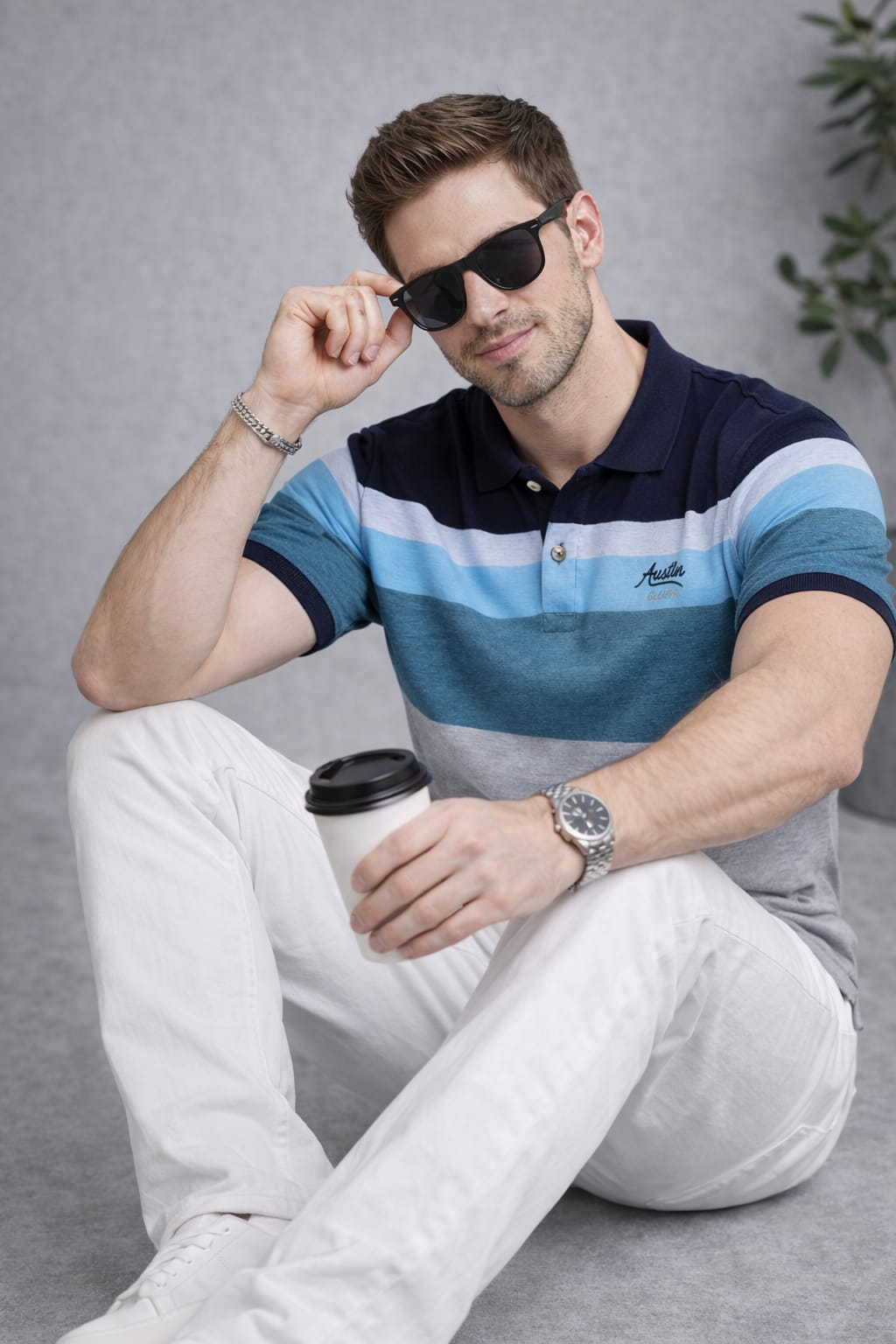 Austin Wood Men's Half Sleeves  T-shirt