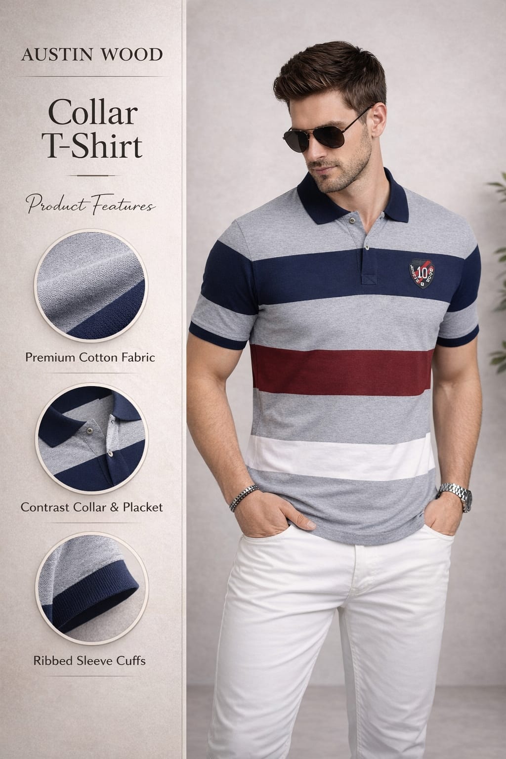 Multi Stripers Polo T-shirt