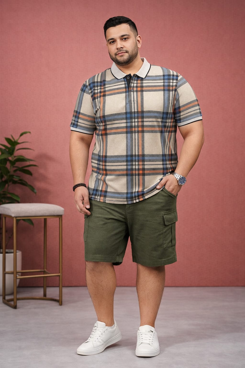 Men's Plus Size Summer Co-ord Set