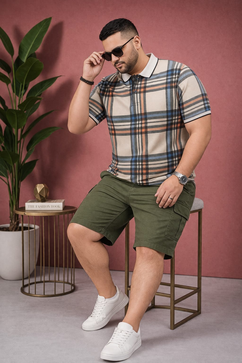 Men's Plus Size Summer Co-ord Set
