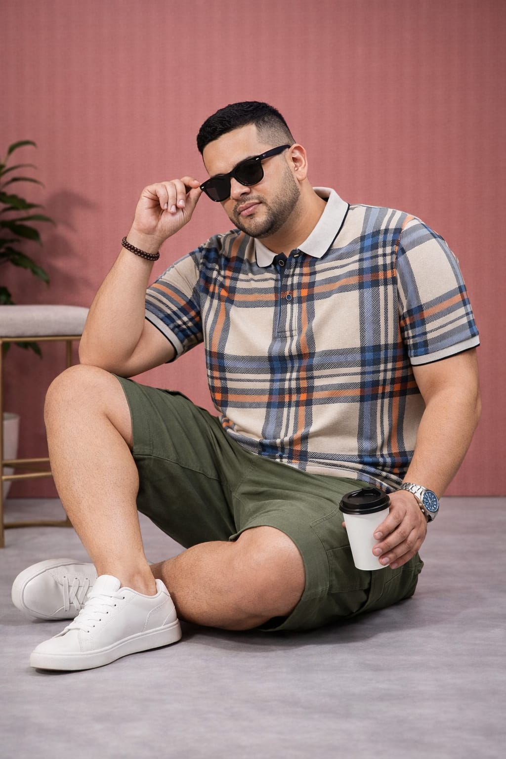 Men's Plus Size Summer Co-ord Set