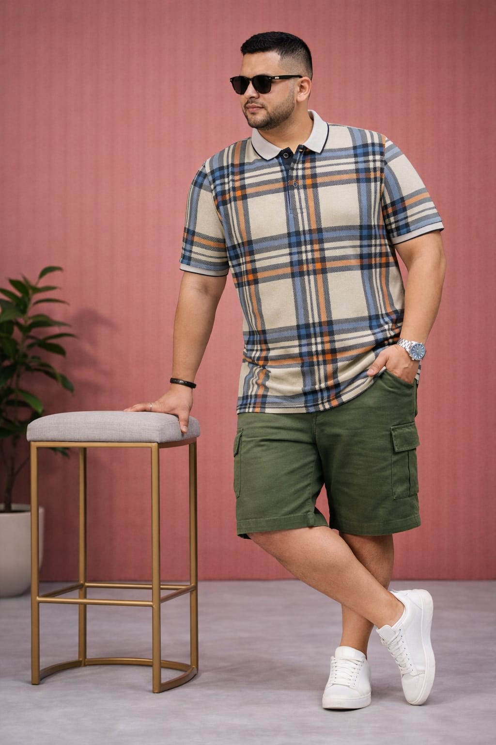 Men's Plus Size Summer Co-ord Set