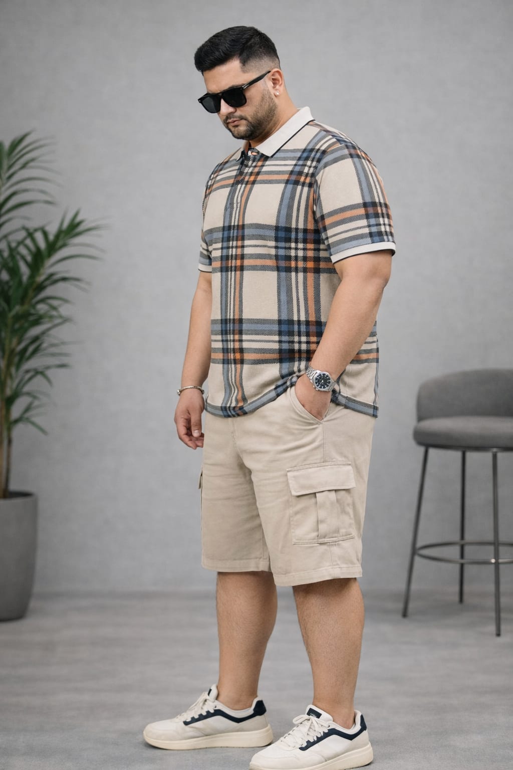 Men's Plus Size Summer Co-ord Set