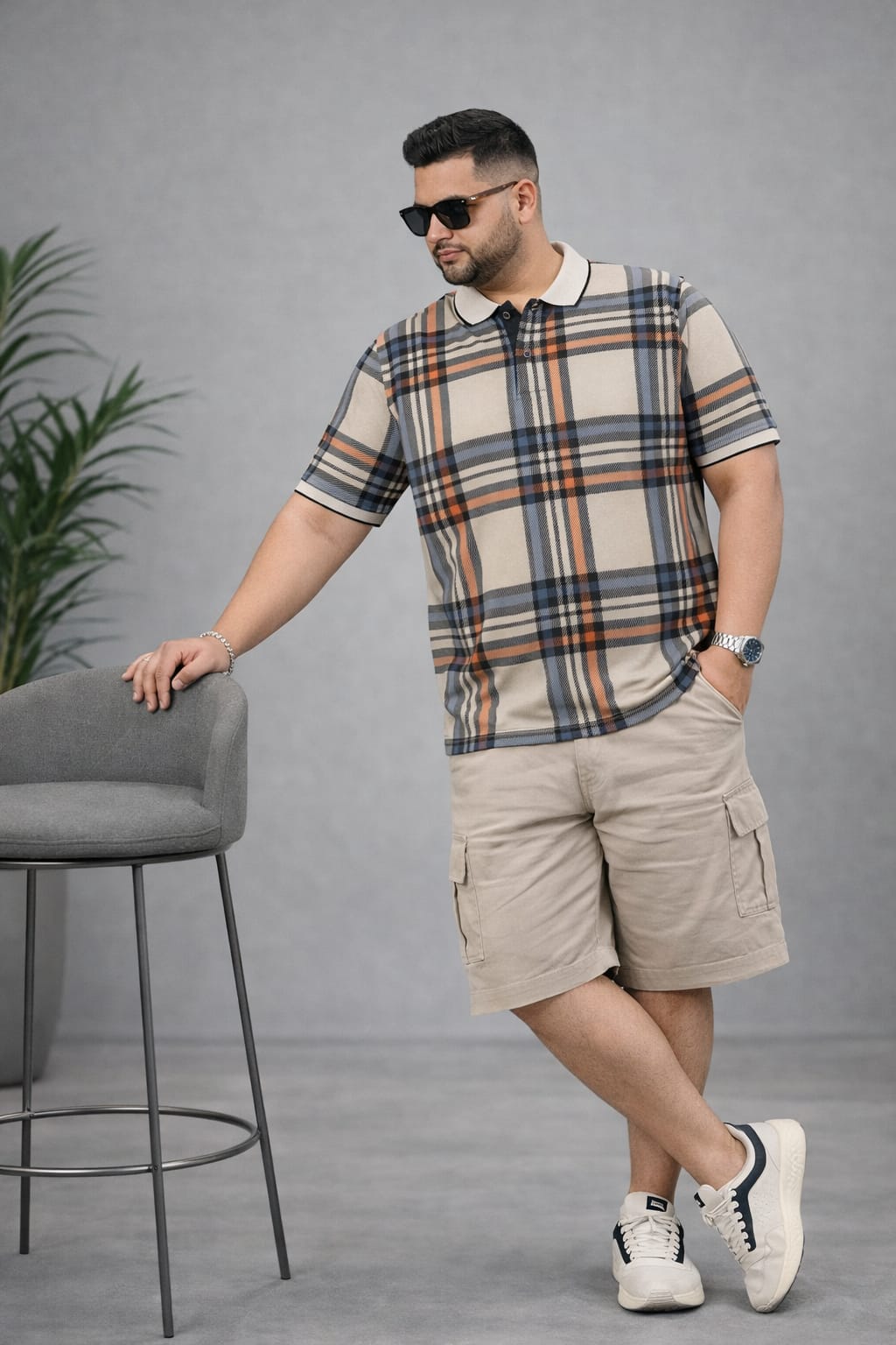 Men's Plus Size Summer Co-ord Set