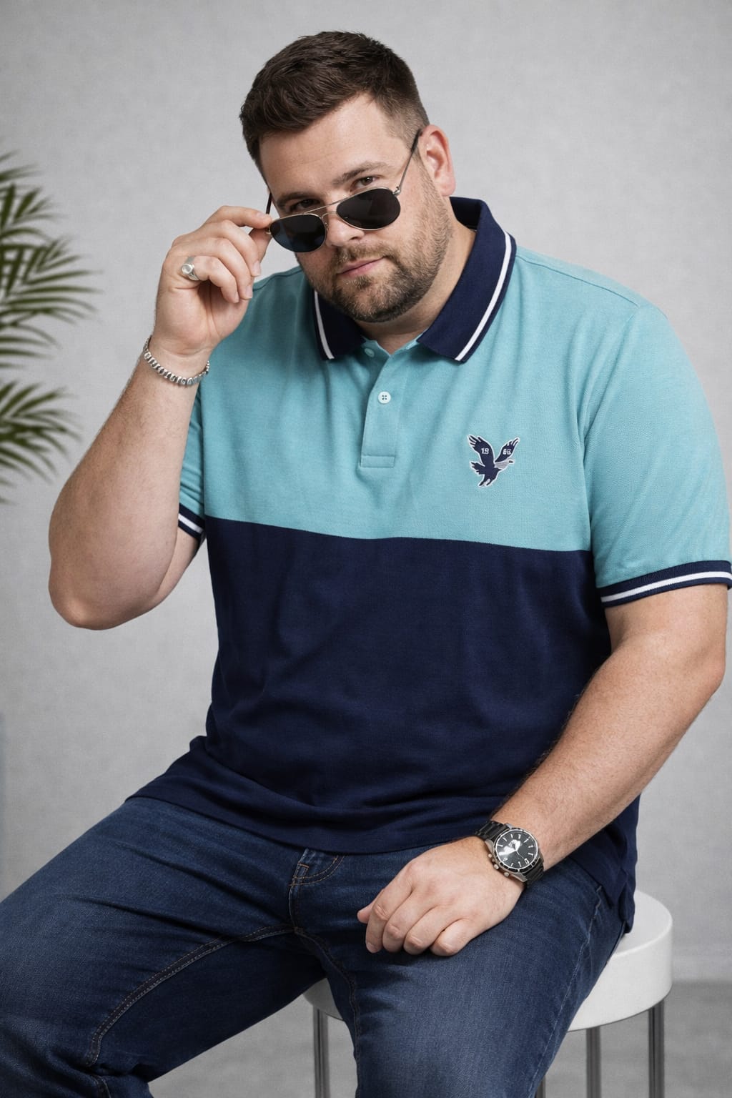 Austivo Men's  Polo Neck T-shirt
