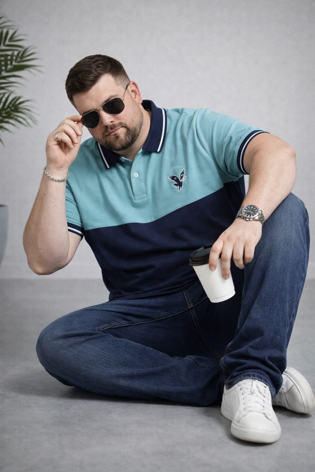 Austivo Men's  Polo Neck T-shirt