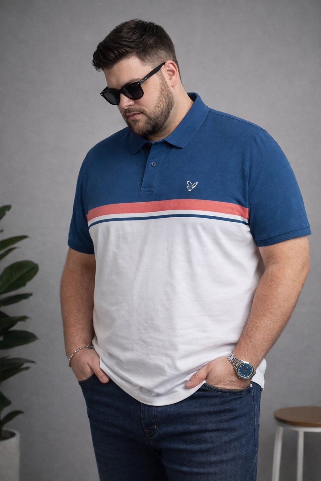 Austivo Men's  Polo Neck T-shirt