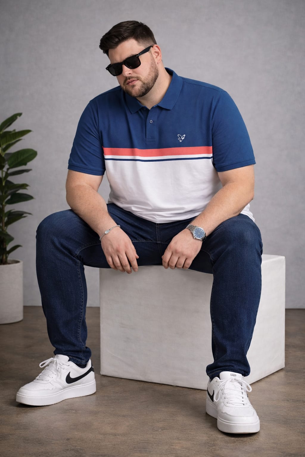 Austivo Men's  Polo Neck T-shirt