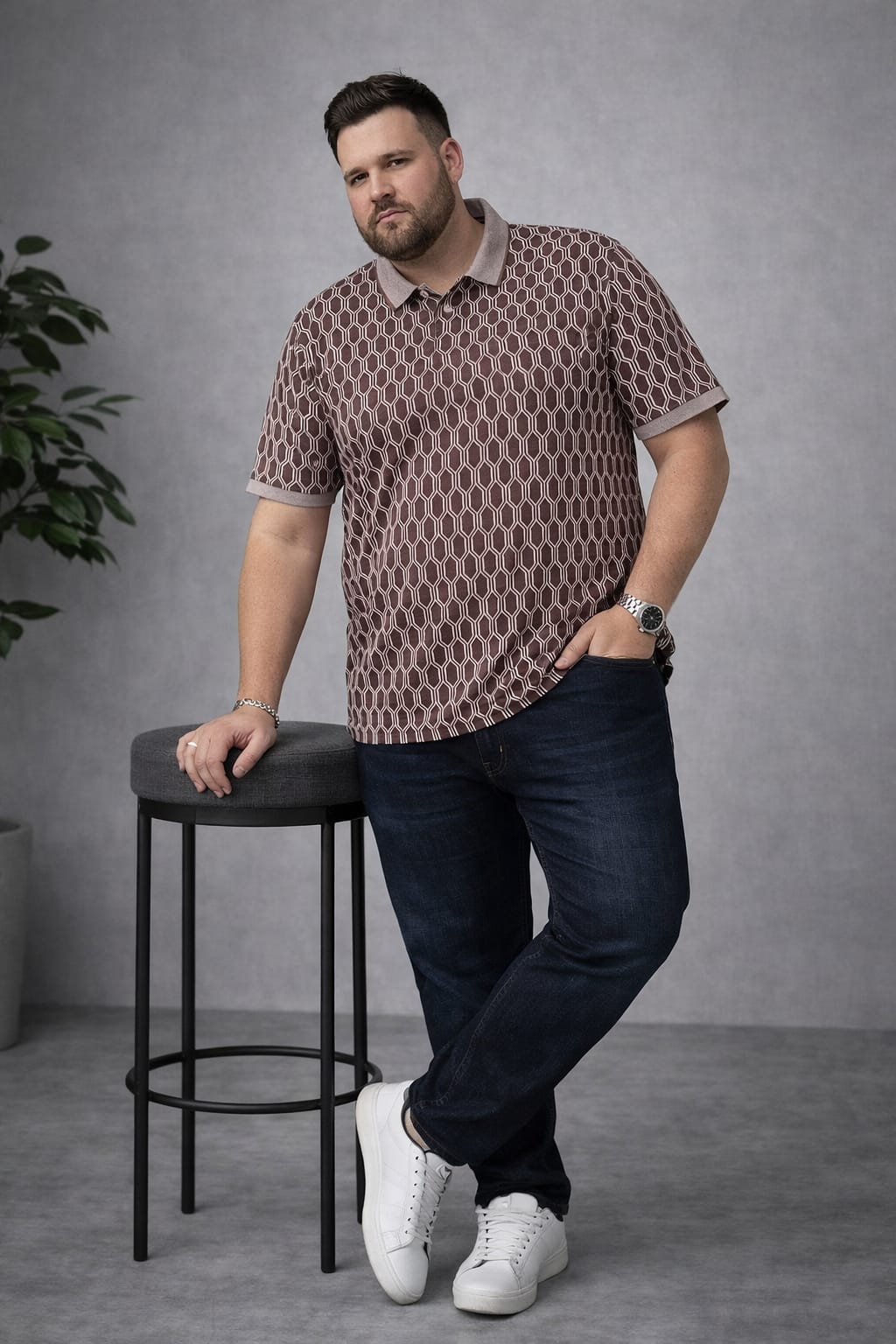 Austivo Men's  Polo Neck T-shirt