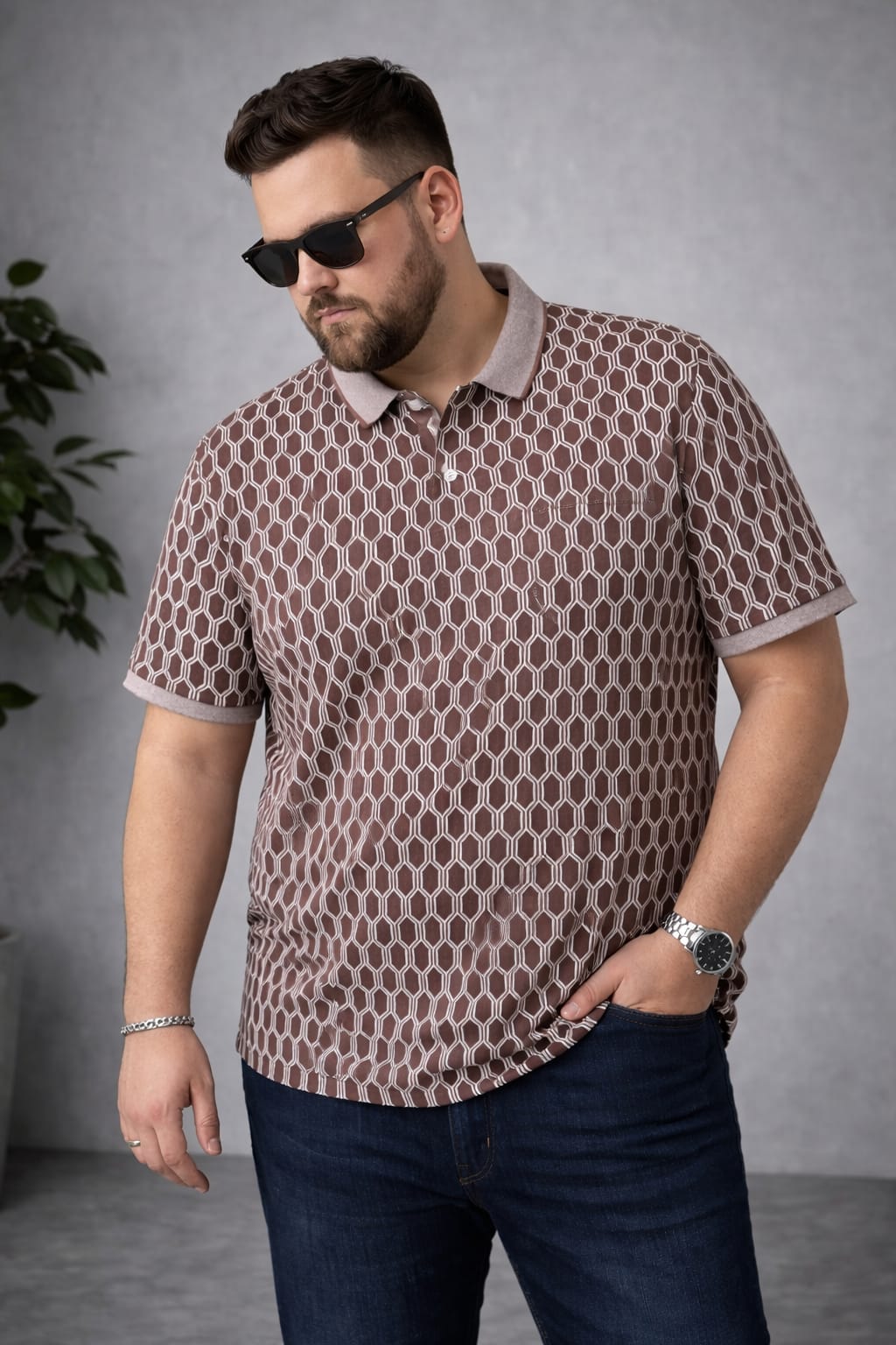 Austivo Men's  Polo Neck T-shirt