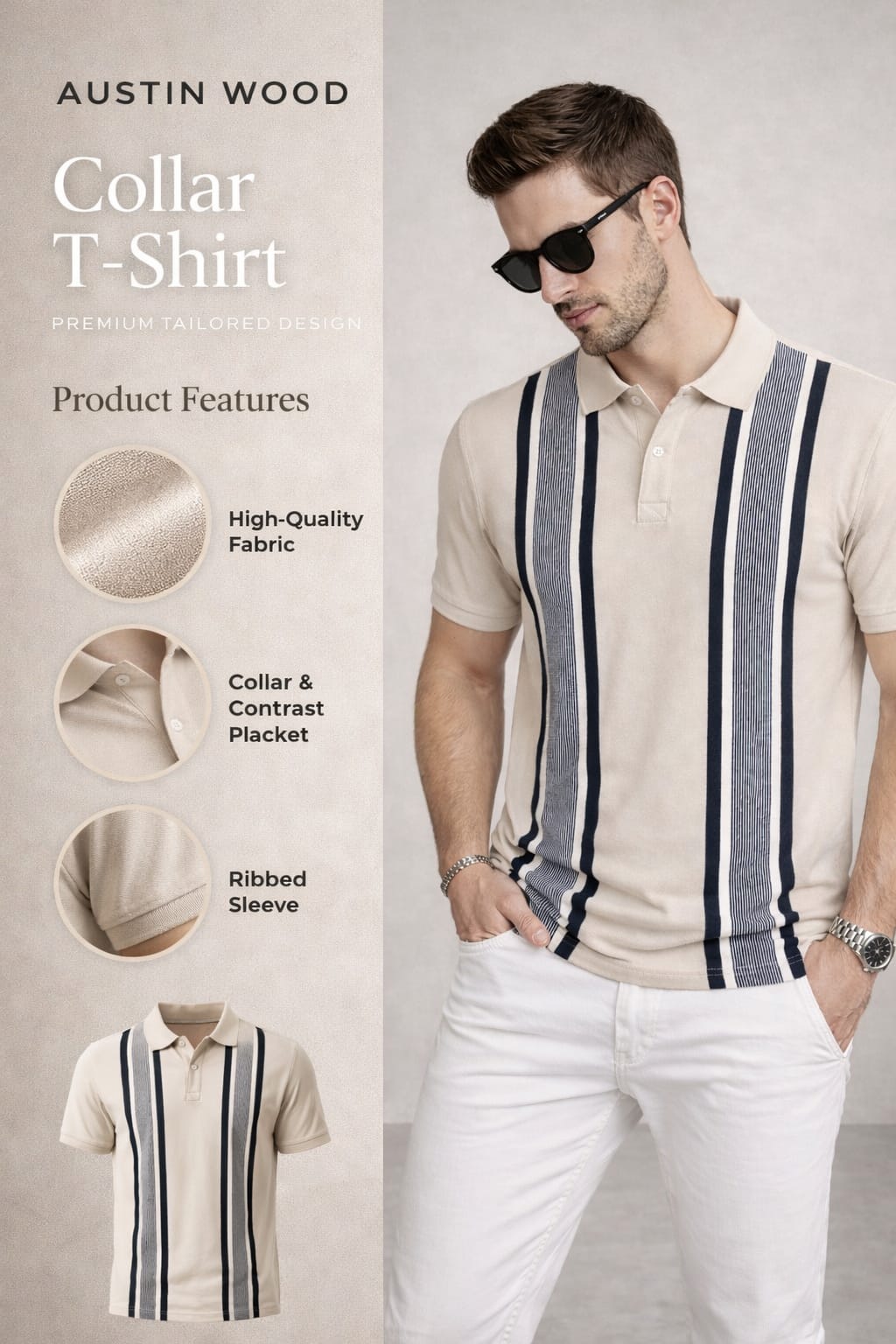 Austin Wood Polo T-shirt