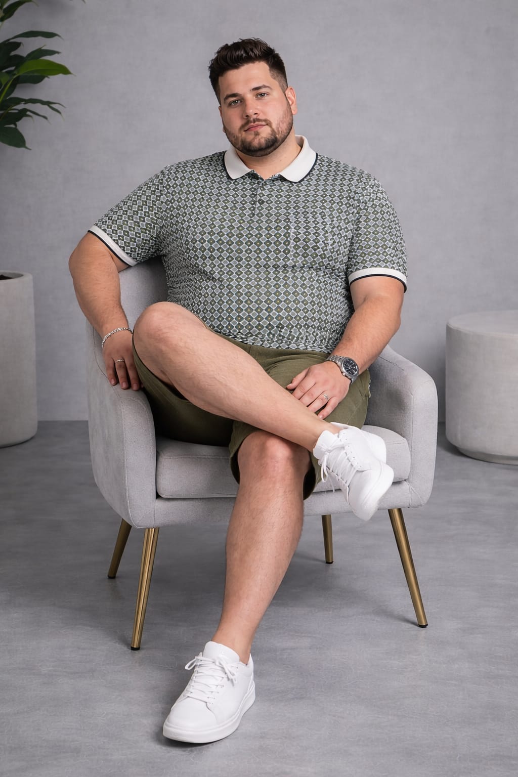 Men's Plus Size Summer Co-ord Set